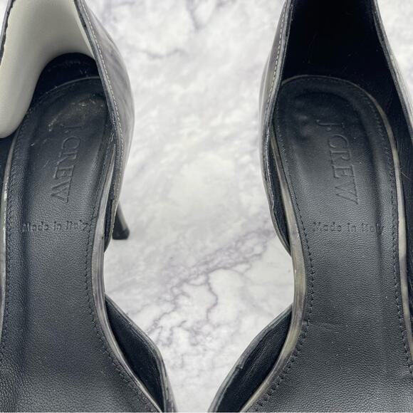 J. Crew, Made in Italy, Black/Grey Leopard Heels. Size 7. 3” Heel - Picture 3 of 8